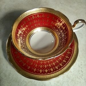 Aynsley English Bone China Gilded Tea Cup & Saucer 6947